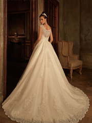 Свадебное платье Dolivia. Силуэт Пышное, А-силуэт. Цвет Айвори / Капучино. Вид 2