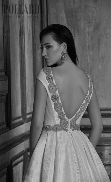 Свадебное платье Danza. Силуэт А-силуэт. Цвет Белый / Молочный. Вид 3