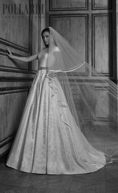 Свадебное платье Danza. Силуэт А-силуэт. Цвет Белый / Молочный. Вид 4