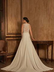 Свадебное платье Loso. Силуэт А-силуэт, Прямое. Цвет Белый / Молочный, Айвори / Капучино. Вид 2