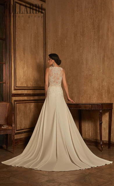 Свадебное платье Loso. Силуэт А-силуэт, Прямое. Цвет Айвори / Капучино, Белый / Молочный. Вид 2