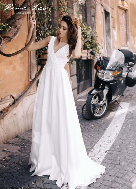 Свадебное платье Дита. Силуэт А-силуэт, Прямое. Цвет Белый / Молочный. Вид 2