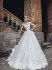 Свадебное платье Fresco. Силуэт Пышное, А-силуэт. Цвет Белый / Молочный. Вид 1