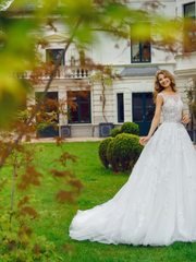 Свадебное платье Daphne. Силуэт А-силуэт. Цвет Белый / Молочный. Вид 1