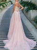 Свадебное платье Ава. Силуэт А-силуэт. Цвет оттенки Розового. Вид 2