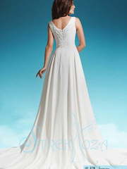 Свадебное платье Джермейн. Силуэт А-силуэт. Цвет Белый / Молочный. Вид 2