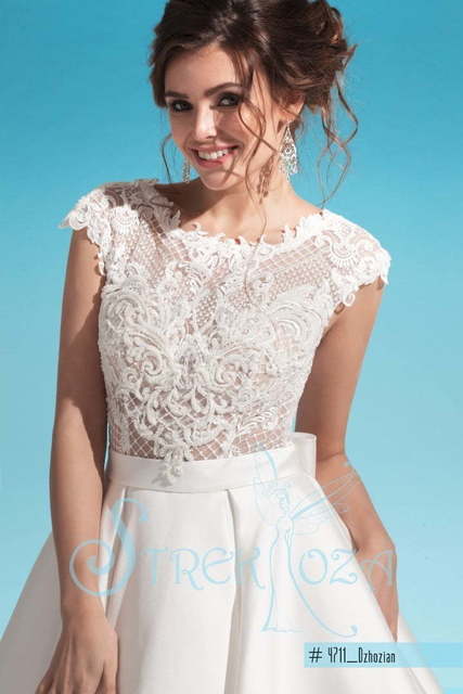 Свадебное платье Джозиан. Силуэт Пышное, А-силуэт. Цвет Белый / Молочный. Вид 4