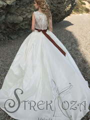 Свадебное платье Аделаида. Силуэт Пышное, А-силуэт. Цвет Белый / Молочный, Айвори / Капучино. Вид 2