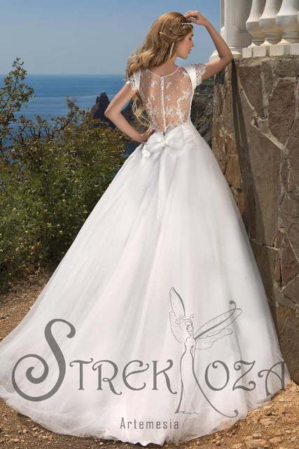 Свадебное платье Артемизия. Силуэт Пышное, А-силуэт. Цвет Белый / Молочный. Вид 2