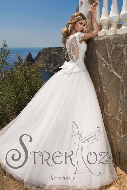 Свадебное платье Артемизия. Силуэт Пышное, А-силуэт. Цвет Белый / Молочный. Вид 3