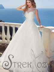 Свадебное платье Дучи. Силуэт А-силуэт. Цвет Белый / Молочный. Вид 1