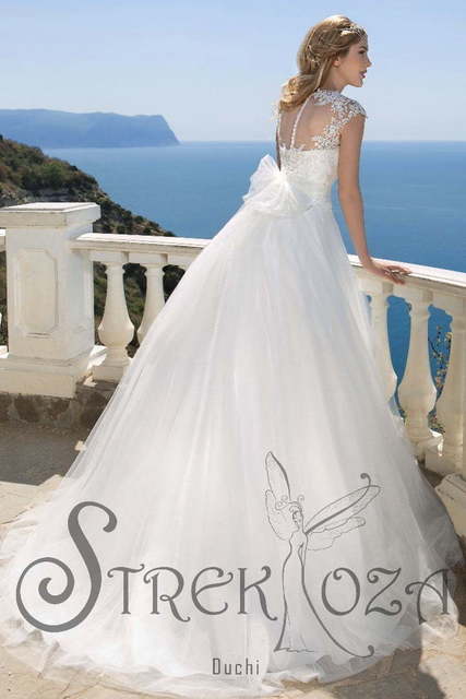 Свадебное платье Дучи. Силуэт А-силуэт. Цвет Белый / Молочный. Вид 2