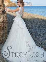 Свадебное платье Аврора. Силуэт А-силуэт. Цвет Белый / Молочный. Вид 2