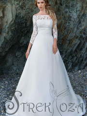 Свадебное платье Лиди. Силуэт А-силуэт. Цвет Белый / Молочный. Вид 1