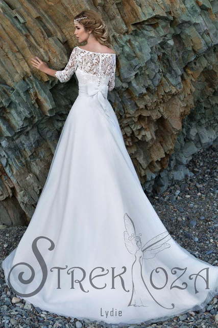 Свадебное платье Лиди. Силуэт А-силуэт. Цвет Белый / Молочный. Вид 2