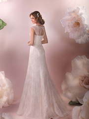 Свадебное платье Тэльма. Силуэт А-силуэт, Рыбка. Цвет Айвори / Капучино. Вид 2