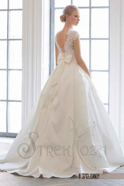 Свадебное платье Канди. Силуэт Пышное, А-силуэт. Цвет Айвори / Капучино, Белый / Молочный. Вид 2