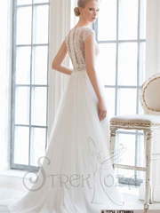 Свадебное платье Эрминия. Силуэт А-силуэт, Прямое. Цвет Белый / Молочный. Вид 2