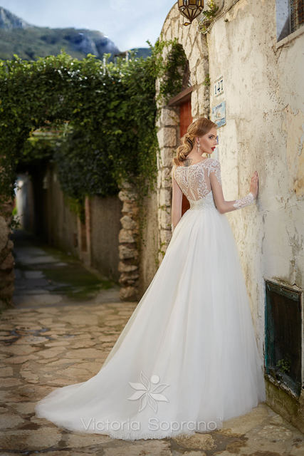 Свадебное платье Diana. Силуэт Пышное, А-силуэт. Цвет Белый / Молочный. Вид 2