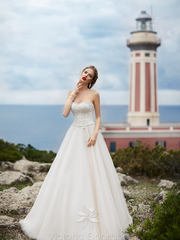 Свадебное платье Milli. Силуэт А-силуэт. Цвет Айвори / Капучино. Вид 2