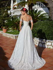 Свадебное платье Tereza. Силуэт А-силуэт. Цвет Белый / Молочный. Вид 2