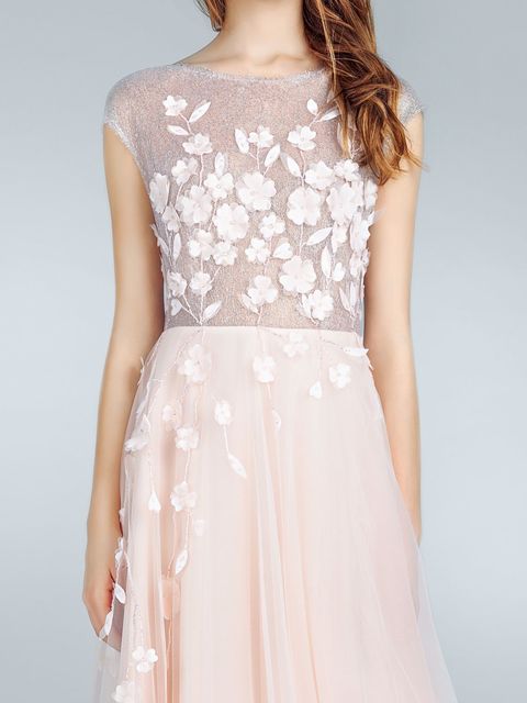 Свадебное платье Наоми. Силуэт А-силуэт, Прямое. Цвет оттенки Розового. Вид 2