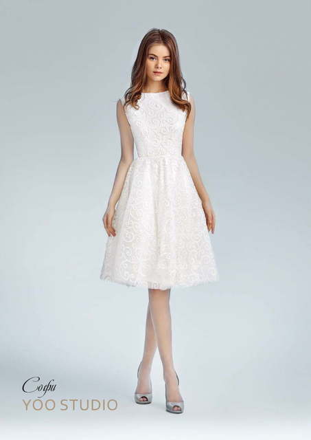 Свадебное платье Софи. Силуэт А-силуэт. Цвет Белый / Молочный. Вид 1