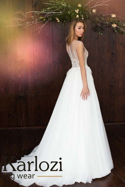 Свадебное платье Graceful Lily. Силуэт А-силуэт. Цвет Белый / Молочный. Вид 2