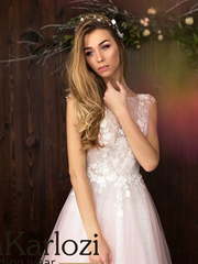 Свадебное платье Mysterious Jasmine. Силуэт А-силуэт. Цвет оттенки Розового. Вид 1