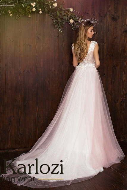 Свадебное платье Mysterious Jasmine. Силуэт А-силуэт. Цвет оттенки Розового. Вид 2