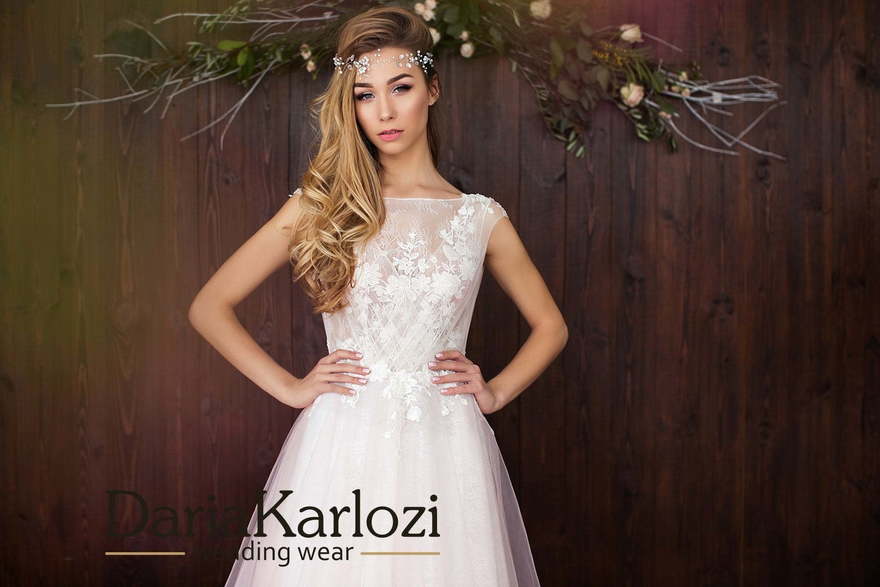 Свадебное платье Mysterious Jasmine. Силуэт А-силуэт. Цвет оттенки Розового. Вид 3