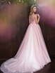 Свадебное платье Dramatic Gladiolus. Силуэт А-силуэт. Цвет оттенки Розового. Вид 2
