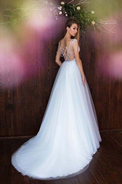 Свадебное платье Heavenly Delphinium. Силуэт А-силуэт. Цвет Белый / Молочный. Вид 2