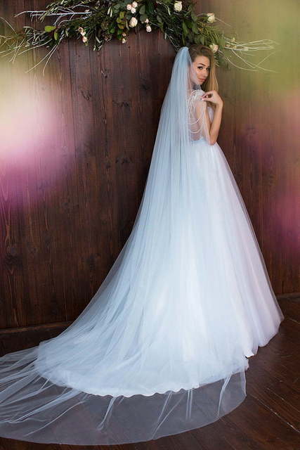 Свадебное платье Heavenly Delphinium. Силуэт А-силуэт. Цвет Белый / Молочный. Вид 3