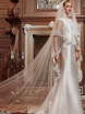 Свадебное платье Latifa. Силуэт А-силуэт. Цвет Айвори / Капучино. Вид 3
