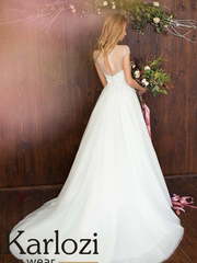 Свадебное платье Alluring Lotus. Силуэт А-силуэт. Цвет Голубой / Синий, Тиффани. Вид 2