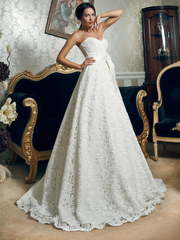 Свадебное платье Серенада. Силуэт А-силуэт. Цвет Белый / Молочный. Вид 1