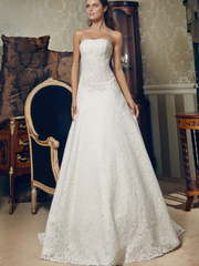 Свадебное платье Лантана. Силуэт А-силуэт. Цвет Белый / Молочный. Вид 1