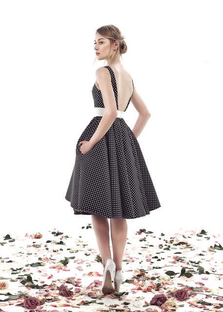 Свадебное платье Голди. Силуэт А-силуэт. Цвет Белый / Молочный, Черный. Вид 3