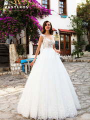 Свадебное платье Anabel. Силуэт Пышное, А-силуэт. Цвет Белый / Молочный. Вид 1