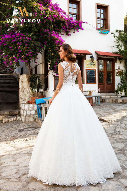 Свадебное платье Anabel. Силуэт Пышное, А-силуэт. Цвет Белый / Молочный. Вид 2