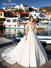 Свадебное платье Gloria. Силуэт Пышное, А-силуэт. Цвет Белый / Молочный, Айвори / Капучино. Вид 1