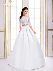 Свадебное платье 1631. Силуэт А-силуэт. Цвет Белый / Молочный. Вид 1