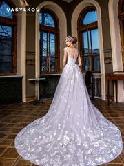 Свадебное платье Ermine. Силуэт А-силуэт, Прямое. Цвет Лавандовый / Фиолетовый. Вид 2