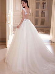 Свадебное платье Aola. Силуэт Пышное, А-силуэт. Цвет Белый / Молочный. Вид 2