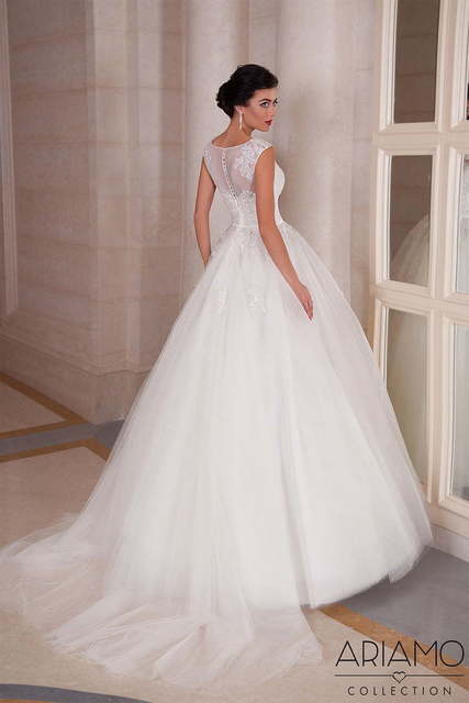 Свадебное платье Arkadia. Силуэт Пышное, А-силуэт. Цвет Белый / Молочный. Вид 2