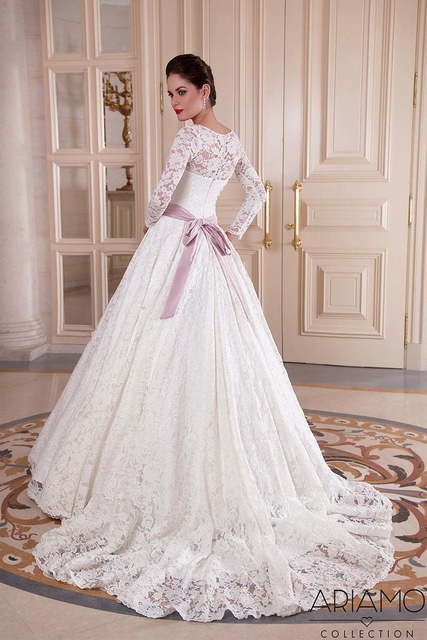 Свадебное платье Avrora. Силуэт Рыбка, А-силуэт. Цвет Белый / Молочный. Вид 2