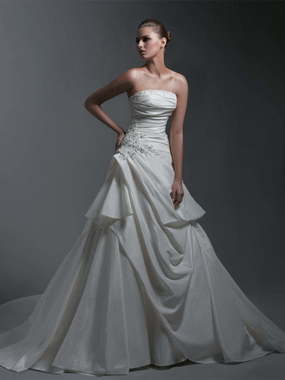 Свадебное платье Arden. Силуэт А-силуэт. Цвет Белый / Молочный, Айвори / Капучино. Вид 1