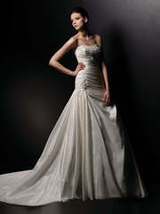 Свадебное платье Bastia. Силуэт А-силуэт, Рыбка. Цвет Айвори / Капучино. Вид 1