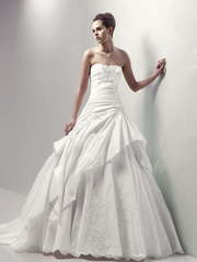 Свадебное платье Corfu. Силуэт А-силуэт. Цвет Белый / Молочный. Вид 1